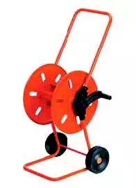 Carro-portamangueras-acero-barnizado-epoxi-naranja