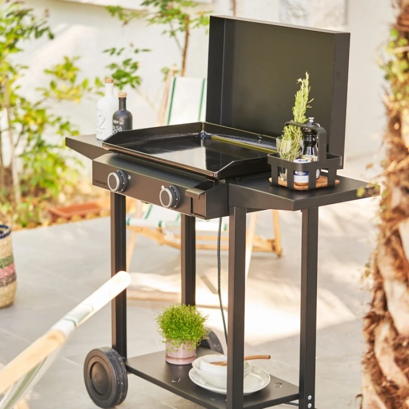 Carro-para-plancha–-Mueble-auxiliar-para-cocinar-aire-libre