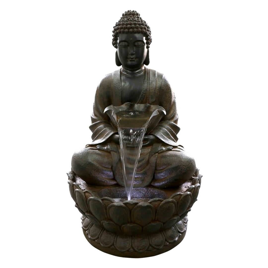 Fuente-Buda-Grande-Elegancia-iluminación-agua-movimiento
