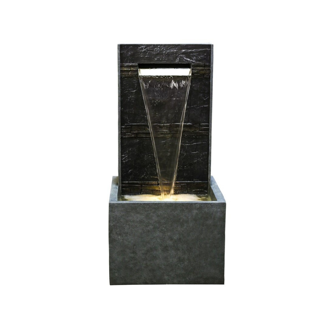 Fuente-decorativa-Oslo-Estilo-vertical-iluminación-suave