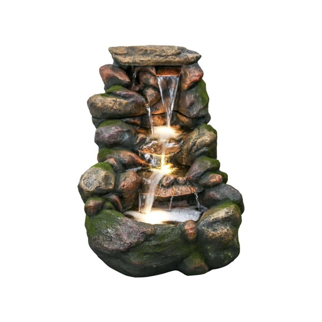 Fuente-jardín-Ebro-Diseño-compacto-bomba-luces